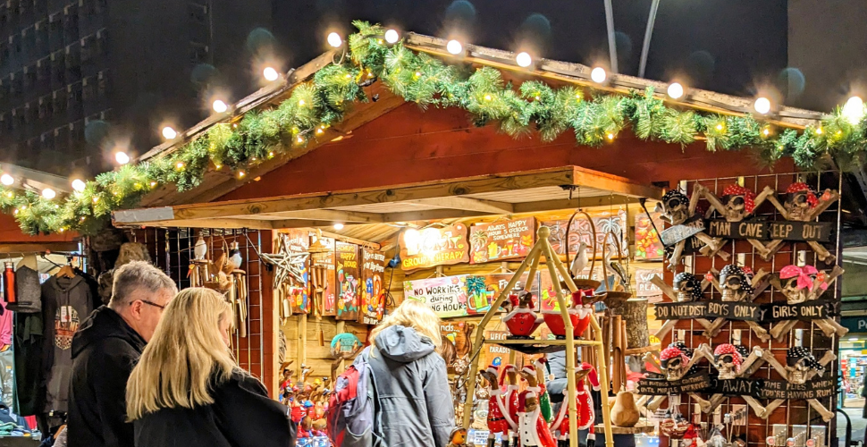 Traders at Plymouth Christmas Market 